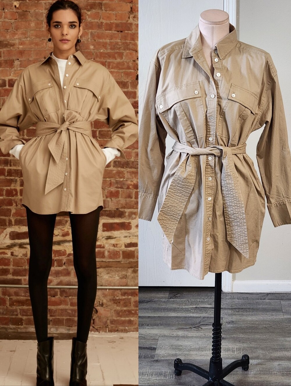 Marissa Webb Skylar Canvas‎ Cargo Tunic Dress